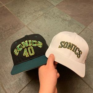 Vintage Seattle Super Sonics Snapback cap hat kemp